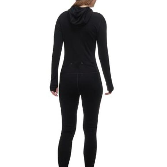 SMARTWOOL Black Merino 250 One-Piece Base Layer Long Sleeve Hood Bodysuit Size M - Picture 14 of 14